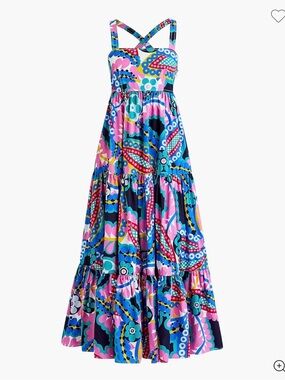 J.Crew Apron maxi dress in Ratti® kaleidoscope floral, sz4